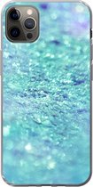 Geschikt voor iPhone 12 Pro Max hoesje - Blauw - Licht - Abstract - Siliconen Telefoonhoesje