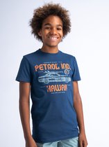 Petrol Industries - Jongens Artwork T-shirt Offshore - Blauw - Maat 140