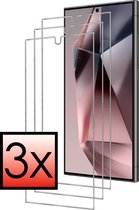 Screenprotector Geschikt voor Samsung S24 Ultra Screenprotector Tempered Glass Gehard Glas Beschermglas - 3x.