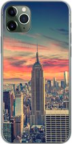 Geschikt voor iPhone 11 Pro Max hoesje - New York - Manhattan - Empire State Building - Siliconen Telefoonhoesje