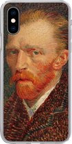 Geschikt voor iPhone X hoesje - Zelfportret - Vincent van Gogh - Siliconen Telefoonhoesje