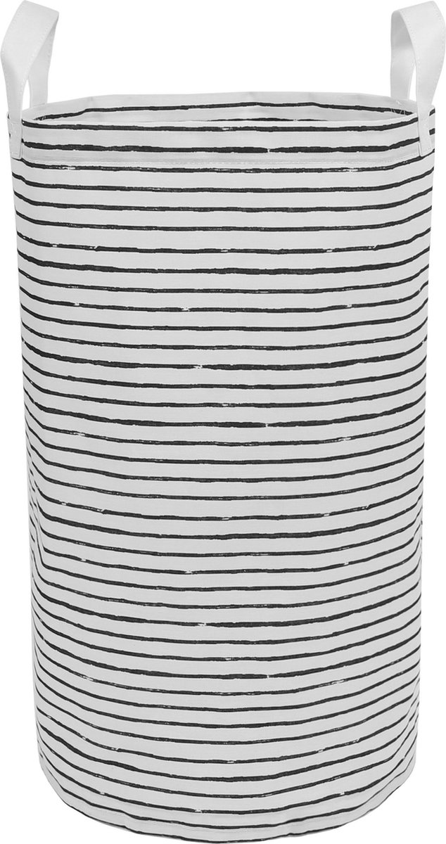 KLUNKA IKEA - Zwart-wit stoffen waszak, 60l