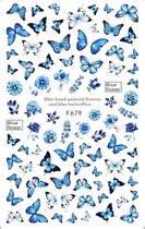 Nagelstickers Flowers and Butterflies ( 679 )