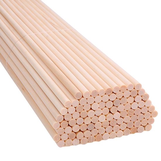 Foto: H s houten stokken houten stokken 100 stuks 15 cm x 4 mm knutselwerk onafgewerkt natuurlijk hout deuvelstaaf houten stok lolly sticks ambacht vlag stok knutselen ambachtelijke