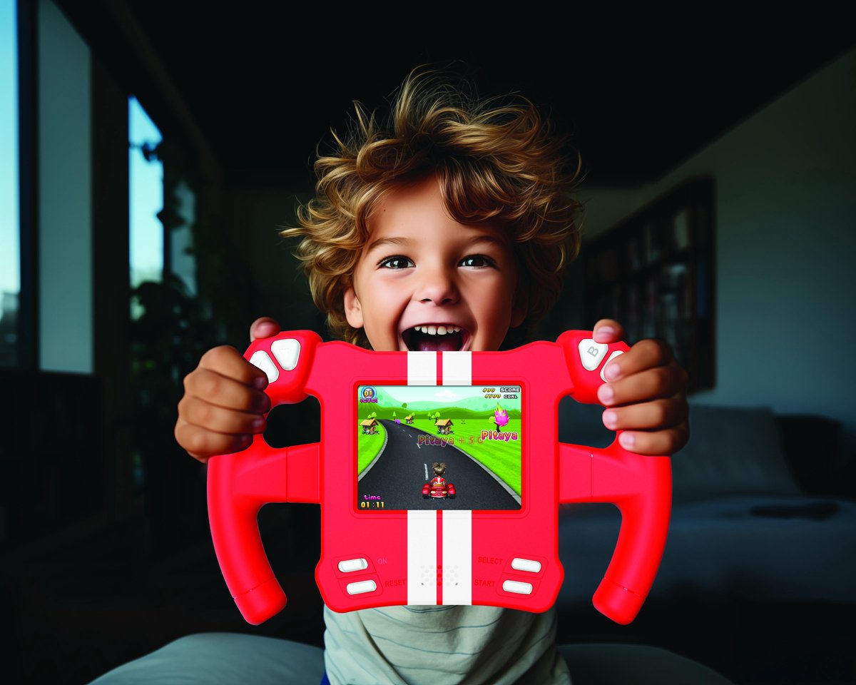 Racing game console met kleuren LCD-scherm 2.8' including 30 games en gesture bediening