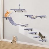 Katten Klimmuur - Katten Klim Wand - Klimmuur Kat - Katten Wandmeubel - Grijs