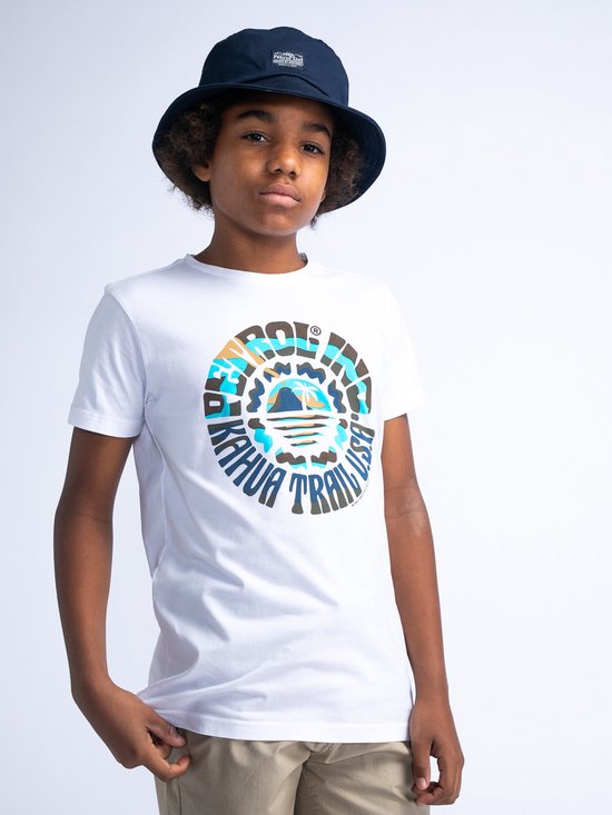 Petrol Industries - Jongens Artwork T-shirt Horizon - Wit - Maat 104