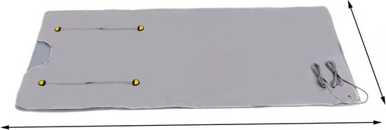 QProductz Infrarood Deken - Warmte deken met Afstandsbediening - Infrarood Sauna voor Thuis - Elektrische Deken Pijn Verlichten - 180 x 80cm - Grijs -650W