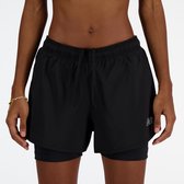 Pantalon de sport New Balance 2 In 1 Short 3 pouces pour femme - Zwart - Taille M
