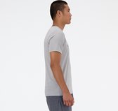 New Balance Heathertech Graphic T-Shirt Heren Sportshirt - ATHLETIC Grijs - Maat L