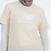 New Balance Jersey Stacked Logo T-Shirt Dames T-shirt - LINEN - Maat S