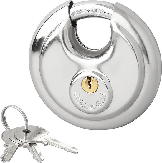 Chaîne avec bloque-disque - acier - 3 m - 4 mm - antivols à chaîne