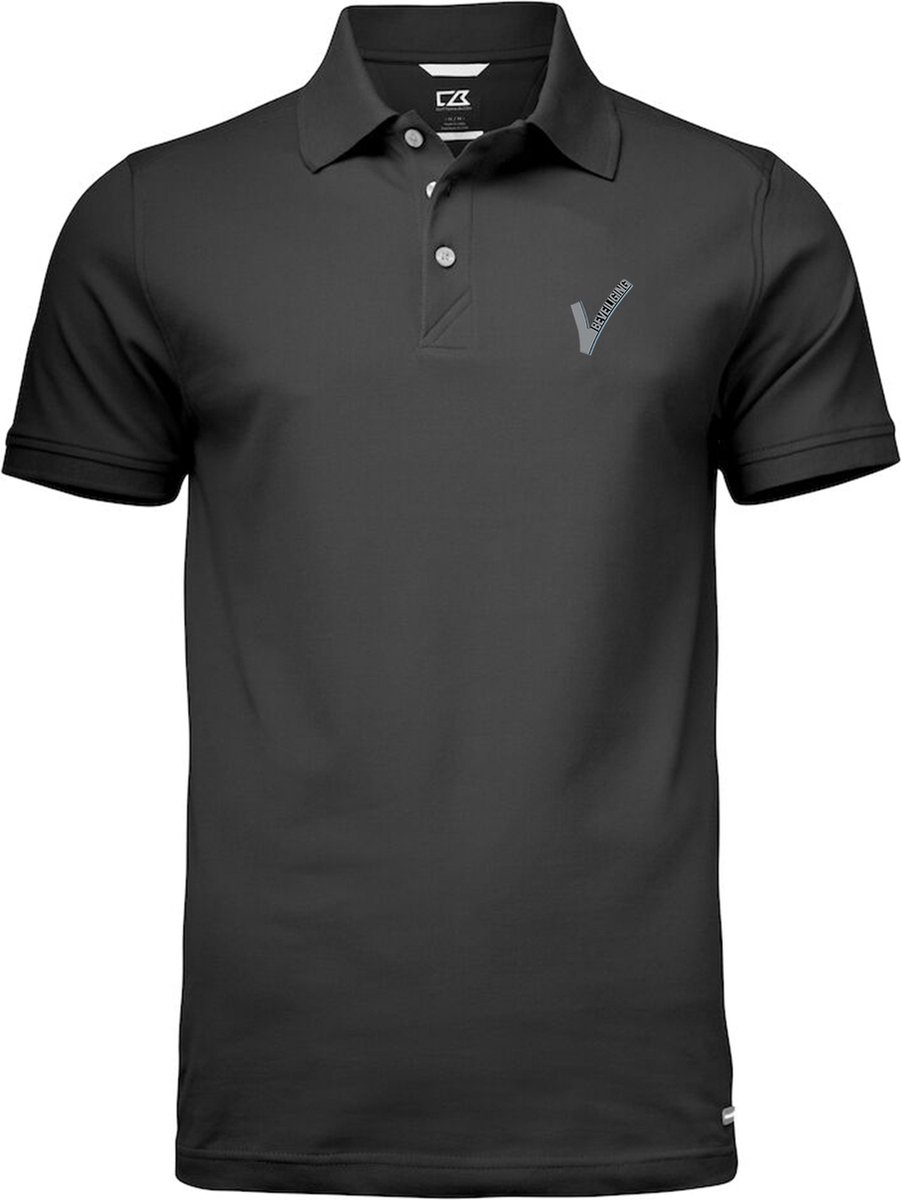 Security / Beveiliging kleding - Cutter & Buck - Advantage Polo Zwart inclusief Borstlogo (V-tje) en Ruglogo (SECURITY) - Maat M - VOOR PROFESSIONALS