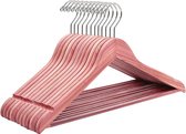 Set van 10 cederhouten kleerhangers van 44,5 cm met antislipgroef, kleerhangers van natuurlijk cederhout met ronde stang voor pak, T-shirt, jas, jas, broek