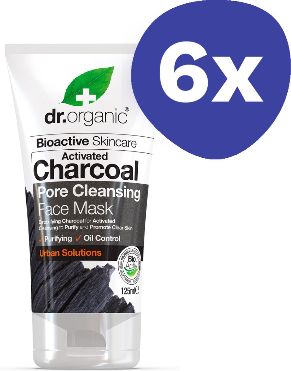 Goedkoopste Dr Organic Gezichtsmasker Houtskool x6