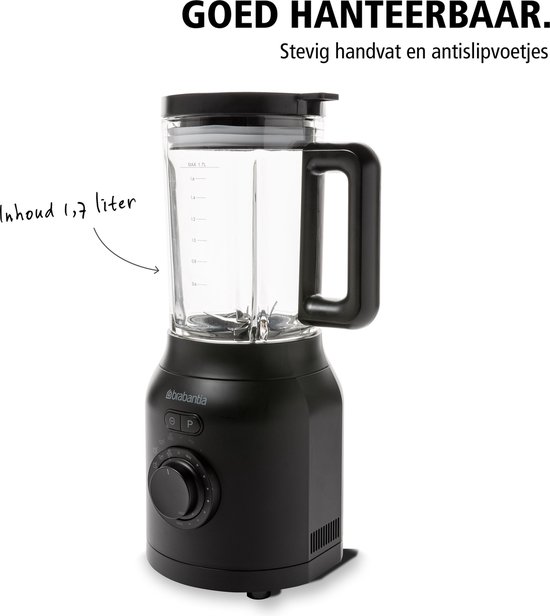 Brabantia Blender 3 Automatische Programma's 1200 Watt Aanpasbare