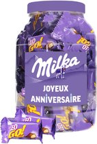 Milka Leo Go mini chocolade "Joyeux Anniversaire" - chocolade verjaardagscadeau - wafers met melkchocolade - 1000g