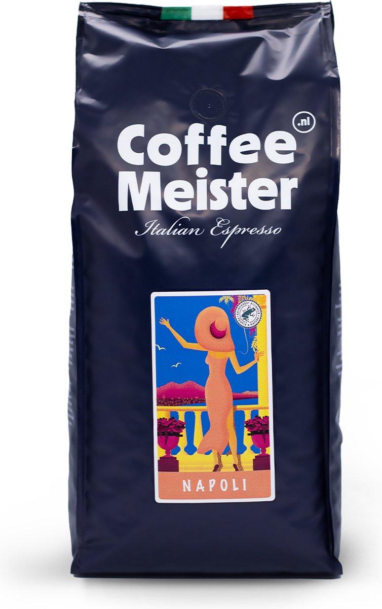 Goedkoopste CoffeeMeister Napoli | Medium roast koffiebonen | 1kg | Intensiteit 7/12