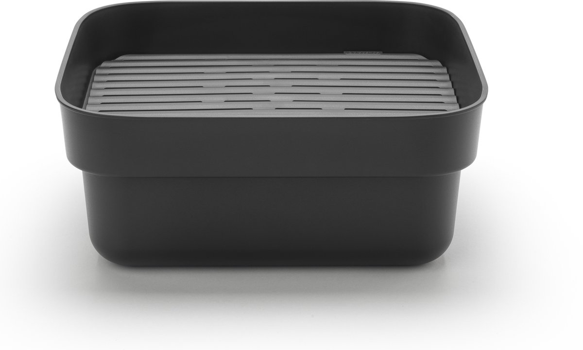 Goedkoopste Brabantia SinkSide Afwasbak - Vierkant - met Afdruipschaal - Dark Grey