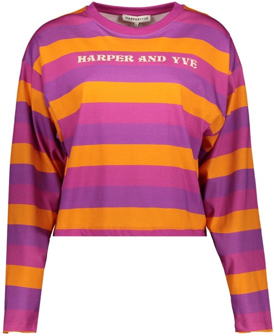 Harper & Yve T-shirt Harper Ls Ss24t503 Sunset Orange Dames Maat - L