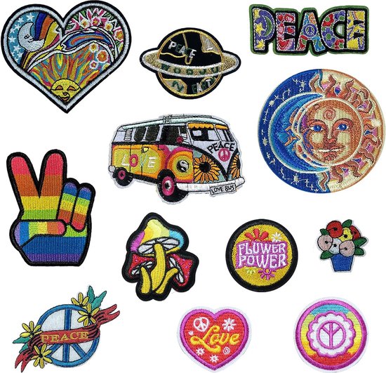 Kare & Kind Strijkemblemen (12x smiley) Naaien/strijken voor Kleding, Overhemden, Eenvormig, Jurken, Jassen Tassen, Hoeden, DIY, Knutselen, Kunsten, Naaien