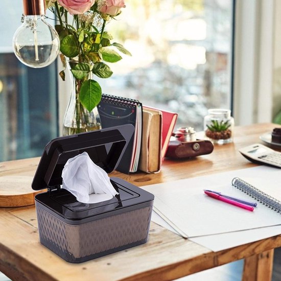 Distributeur Lingettes Une Main Anti-poussière Boîte Lingettes Humides Boîte à Lingettes Humides Rechargeable - 19x13,5x7, 5cm - Garde Fraîcheur - Utilisation Une Main Protection Humidité Lingettes Bébé
