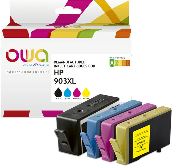 Foto: Armor k10451ow inktcartridge compatibel zwart cyaan magenta geel 4 stuk s 
