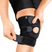 Bandage de genou BRACOO KS10 - genouillère réglable en néoprène - genou droit / gauche - ouverture du stabilisateur rotulien - noir