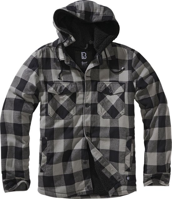 Brandit - Lumber Jacket - 4XL - Zwart/Grijs