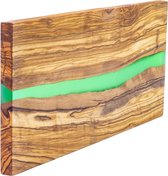 Snijplank hout - olijfhout - houten snijplank - 38x18x1.5 cm - borrelplank - snijplankenset - Ideaal voor het serveren van vleeswaren - Keukensnijplank (Groente)