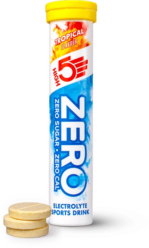 High 5 - Zero Active Hydration Tabs - Tropical - 20x8 - Display - Hydrotabs — afbeelding 2
