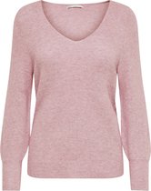 Only Trui Onlatia L/s V-neck Cuff Knt Noos 15230147 Light Pink/w. Melange Dames Maat - S