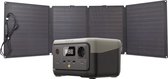 EcoFlow River 2 Powerstation met 110W Solar Panel Bundel - 230V Output - Draagbare Elektrische Accu - Kamperen - Off-Grid Survival Noodstroomvoeding - Portable Powerstation