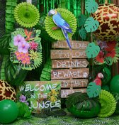My Theme Party - 53 stuks Jungle feestpakket - Tropisch feestversiering - Safari decoratie