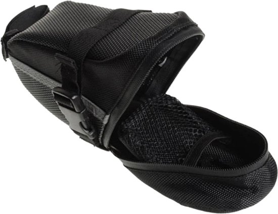 Zadeltas - Fiets - Nylon Tas - Waterdichte Zadel Tas - Kofferbak - Tas - Achter Pack Tas - Mtb - Accessoires - Outdoor - Zwart van Merkloos — afbeelding 2