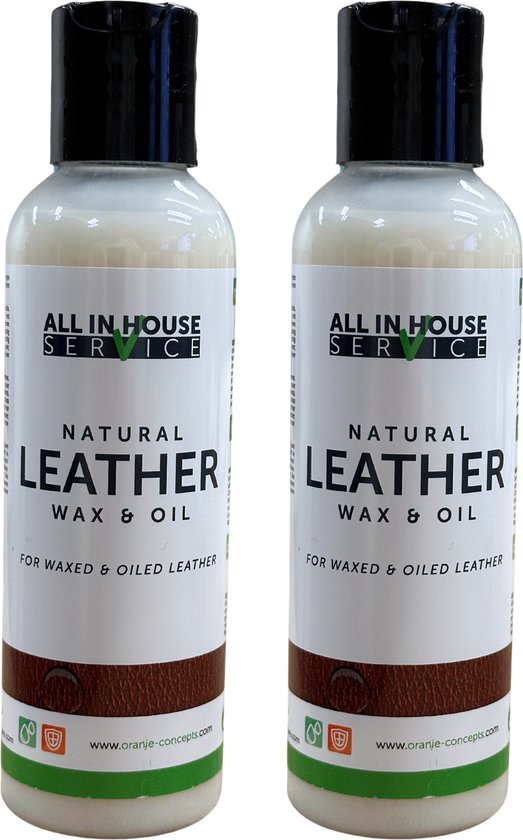 All-In House Natural Leather Wax & Oil - 2 x 150ml