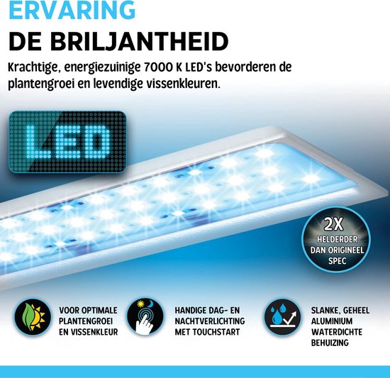 PEAM Nano Aquarium - 10 liter - Zwart - 31 LED's - 3-traps filterkamer