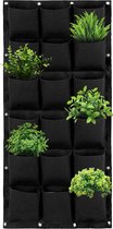 Verticale tuin Hangende Plantenzak voor 18 planten – 100 cm x 50 cm - zwart