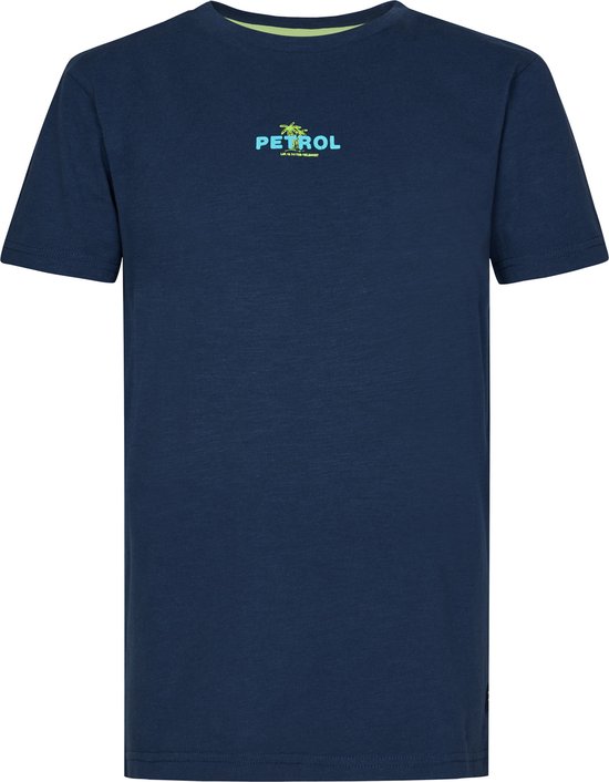 Petrol Industries - Jongens Backprint T-shirt Cascade - Blauw - Maat 152