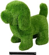 Grasdier-Staande hond vier benen 65 cm-grasfiguur-tuinknuffel-grasdieren-kunstgras-grasfiguur tuindecoratie-