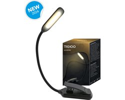 foto van TIGIOO Leeslamp - Draadloos - USB Oplaadbaar - Flexibele Nek - 3 Lichtkleuren - Touch Bediening - Langdurige Batterij - Voor Ultiem Leescomfort - Incl. USB Kabel!