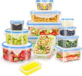 Voedselopslagcontainer met deksel, 26-delige set (13 containers + 13 deksels) Set opslagcontainers, herbruikbaar plastic, BPA-vrij, geschikt voor magnetron, vriezer en vaatwasser