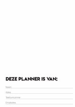 Studio Ins & Outs Planner A5 - Zwart-wit