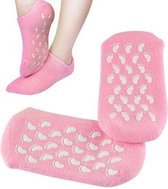 Eelt sokken - Hydraterende SPA ROZE Sokken - Gel met jojoba- en olijfolie, vitamine E en lavendel - Tegen droge en gebarsten voeten, herstelt de zachtheid en soepelheid van de voeten