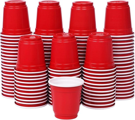 EasyFinds Red Cup Shotglaasjes - 50 stuks | Plastic Wegwerp Shotglazen | Ideaal voor een drankspel | Plastic Mini Red Cups