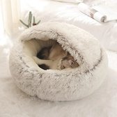 Stellar Kattenbed - Pluche Bed - Hondenbed voor kleine honden - Heerlijk Zacht - Grijs