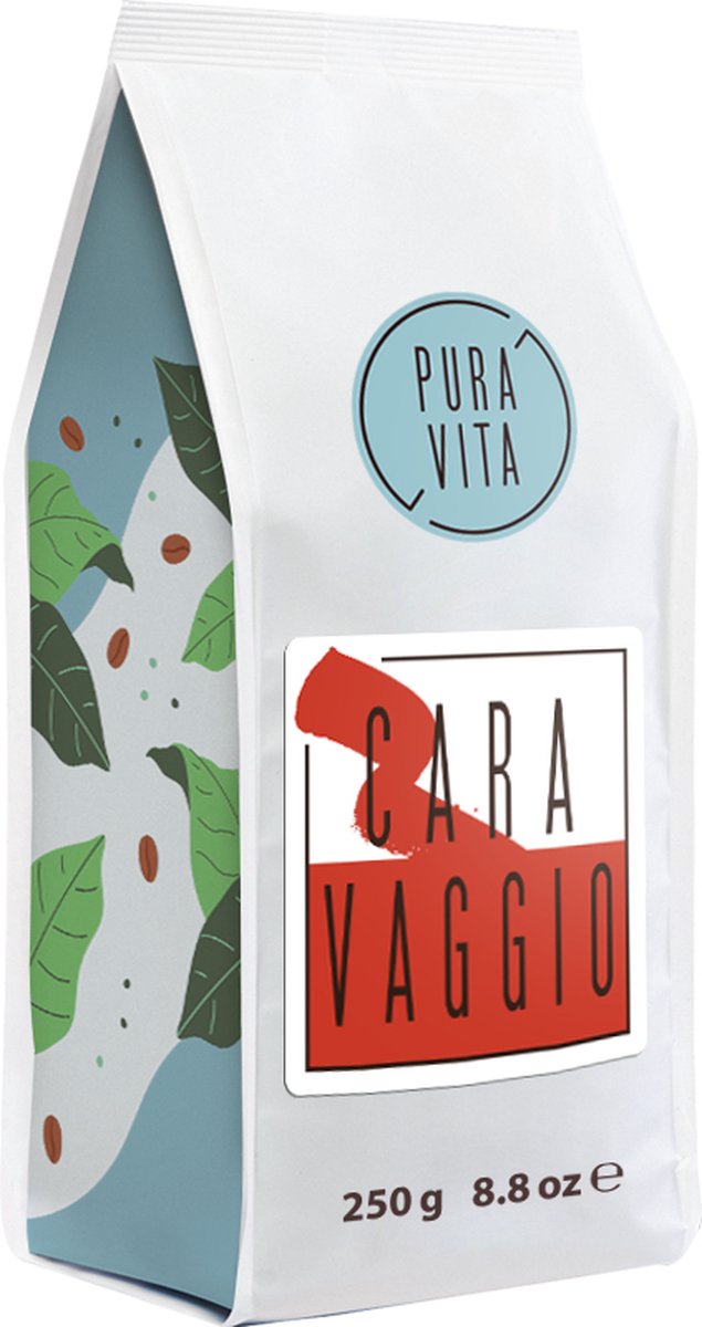 Goedkoopste Pura Vita Caravaggio roasted w.b. coffee 250grm, 3x250grm