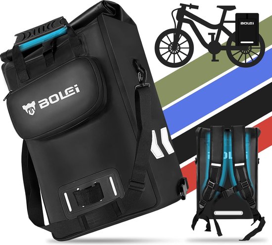 Loyzey 3 In 1 Fahrradtaschen Für Gepäckträger 70L Fahrrad Taschen Hint Wasserdichte Fahrrad Gepcktrgertasche Fr Langstreckenradfahren Blau