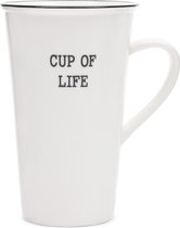 Riviera Maison Mug With Text Grande tasse à thé Wit avec anse - Cup Of Life Grande tasse 400 ml