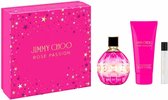 Jimmy Choo Jimmy Choo Rose Passion giftset - 100 ml eau de parfum spray + 7,5 ml eau de parfum + 100 ml bodylotion - cadeauset voor dames